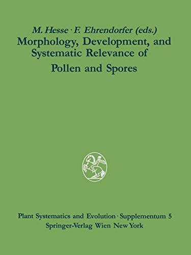 "Morphology, Development, and Systematic Relevance of Pollen and Spores" (Plant Systematics and Evolution - Supplementa, 5, Band 5)