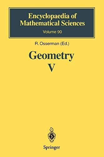 Geometry V: Minimal Surfaces (Encyclopaedia of Mathematical Sciences, 90, Band 90)