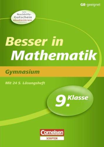 Besser in der Sekundarstufe I - Mathematik - Gymnasium: 9. Schuljahr - Übungsbuch mit separatem Lösungsheft (20 S.)