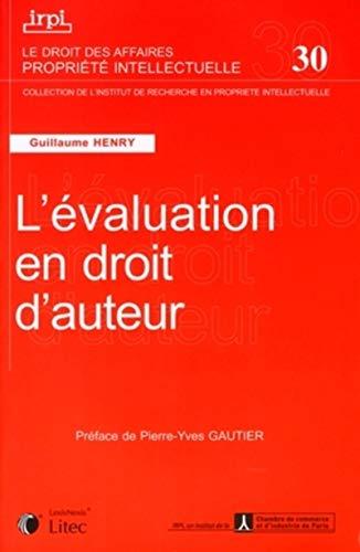 L'évaluation en droit d'auteur