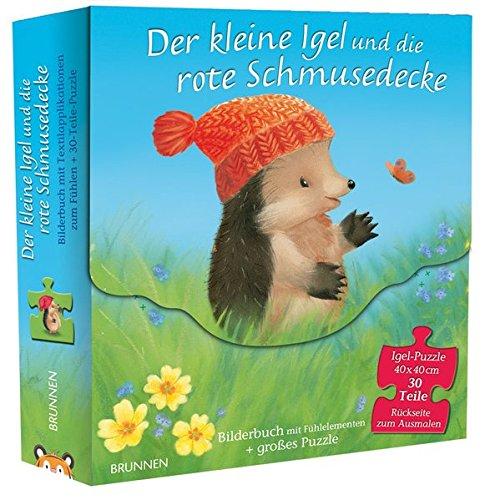 Der kleine Igel und die rote Schmusedecke: Bilderbuch und doppelseitiges Puzzle