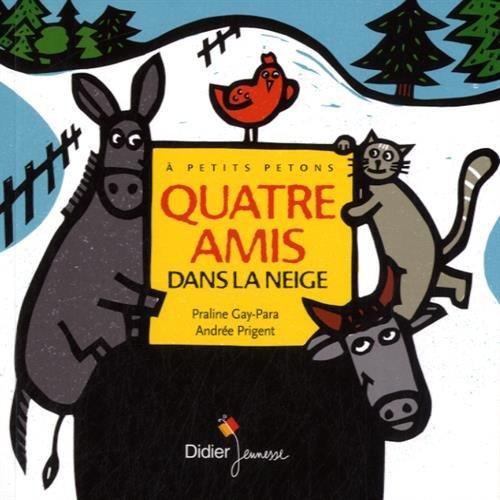 Quatre amis dans la neige