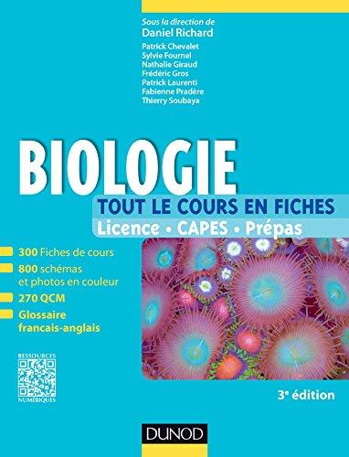 Biologie : tout le cours en fiches : licence, Capes, prépas