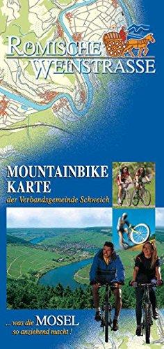 Mountainbike Karte der Verbandsgemeinde Schweich an der Roemischen Weinstrasse: 1 Überblickskarte mit 5 Routen + 5 Einzelkarten im Massstab 1:50000