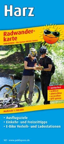 Radwanderkarte Harz: Mit Ausflugszielen, Einkehr- & Freizeittipps, E-Bike Verleih- und Ladestationen, reissfest, wetterfest, abwischbar, GPS-genau. ... wetterfest, reissfest, abwischbar, GPS-genau