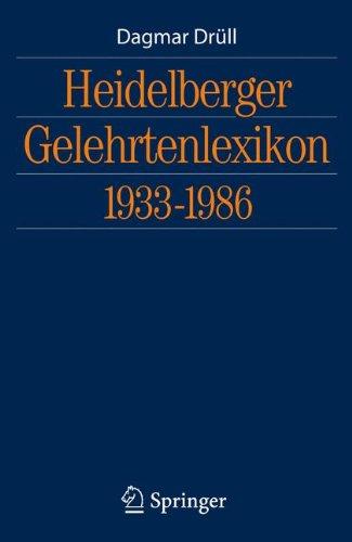 Heidelberger Gelehrtenlexikon 1933-1986