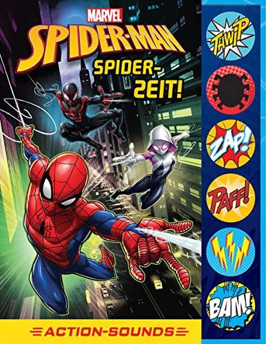 Marvel Spider-Man - Spider-Zeit! - Action-Soundbuch mit 6 Geräuschen und 4 Comicgeschichten für Kinder ab 6 Jahren: Tönendes Buch