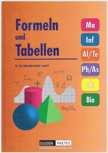 Formeln und Tabellen für die Sekundarstufen I und II.