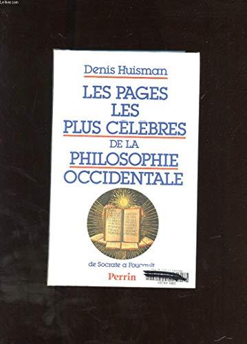 Les pages plus célébrés philosophie occidentale -anc edit-