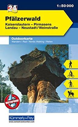 Outdoorkarte 24 Pfälzerwald 1 : 50.000: Wandern, Rad, Nordic Walking (Kümmerly+Frey Outdoorkarten Deutschland)