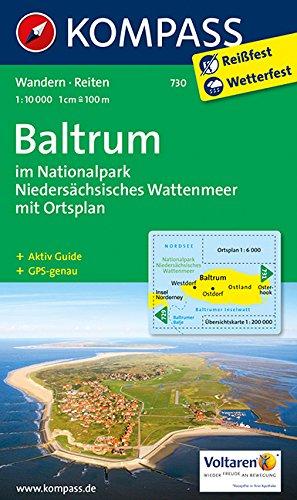 Baltrum im Nationalpark Niedersächsisches Wattenmeer: Mit Ortsplan, Aktiv Guide u. Reitwegen. GPS-genau. 1:10000 (KOMPASS-Wanderkarten)