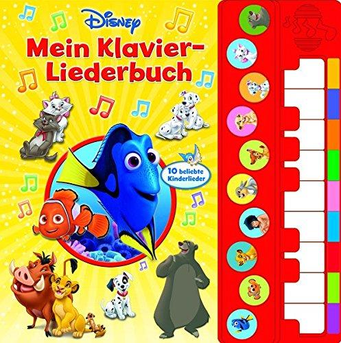 Mein Klavier-Liederbuch - Disney Liederbuch mit Klaviertastatur - Vor- und Nachspielfunktion - 10 beliebte Kinderlieder - Pappbilderbuch