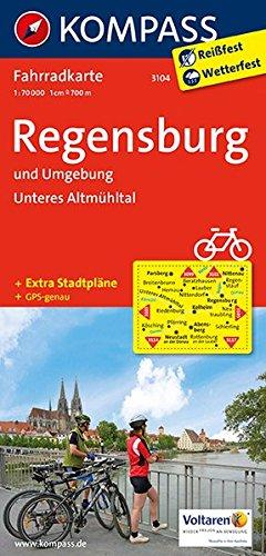 Regensburg und Umgebung - Unteres Altmühltal: Fahrradkarte. GPS-genau. 1:70000 (KOMPASS-Fahrradkarten Deutschland)