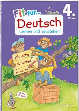 Fit für Deutsch 4. Klasse. Lernen und verstehen: Silbentrennung, Zeichensetzung, Rechtschreibung und Grammatik verstehen und wiederholen. Am Lehrplan orientiert. Mit Lösungsheft und Stickerbogen