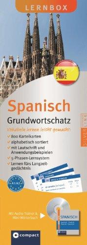 Spanisch Grundwortschatz. Compact Lernbox. 800 Vokabel-Karteikarten, MP3-CD & Mini-Wörterbuch Spanisch. Mit 5-Phasen-Lernsystem. Niveau A1 / A2