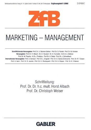 Marketing-Management - ZfB - Zeitschrift für Betriebswirtschaft Ergänzungsheft 1/2002