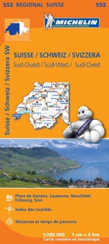 SUISSE SUD - OUEST 11552 CARTE ' REGIONAL ' MICHELIN KAART