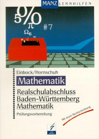 Realschulabschluß Baden-Württemberg, Mathematik