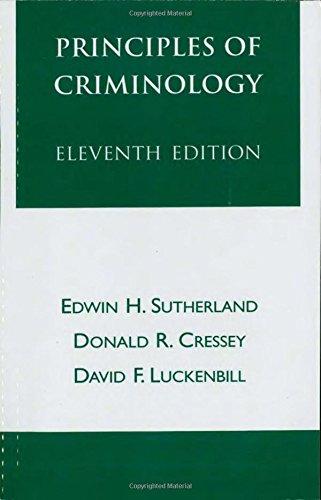 Principles of Criminology (The Reynolds Series in Sociology)