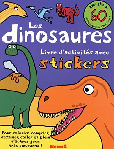 Les dinosaures, livre d'activités avec stickers