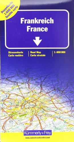 Kümmerly & Frey Karten, Frankreich, Doppelkarte Nord und Süd: Doppelkarte Nord u. Süd: Indexed (International Road Map)