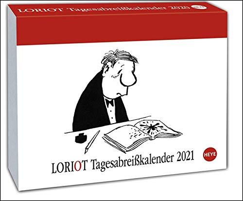 Loriot Tagesabreißkalender 2021 - Tischkalender mit perforierten Seiten - zum Aufstellen oder Aufhängen - Format 11 x 14 cm