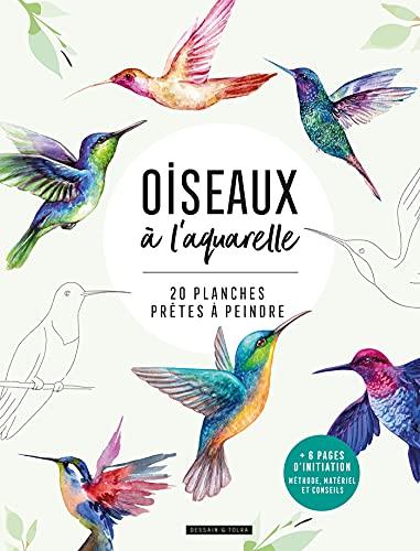 Oiseaux à l'aquarelle : 20 planches prêtes à peindre