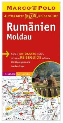 Marco Polo Autokarte plus Reiseguide Rumänien, Moldau 1:650 000