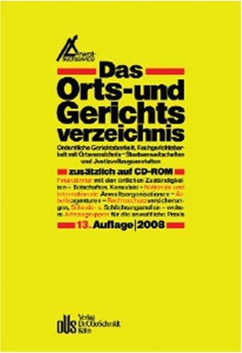 Das Orts- und Gerichtsverzeichnis 2008, (inkl. CD-ROM)