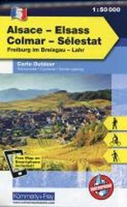 K&F Elsass / Vogesen Outdoorkarte 05 Elsass - Colmar - Selestat 1 : 50 000