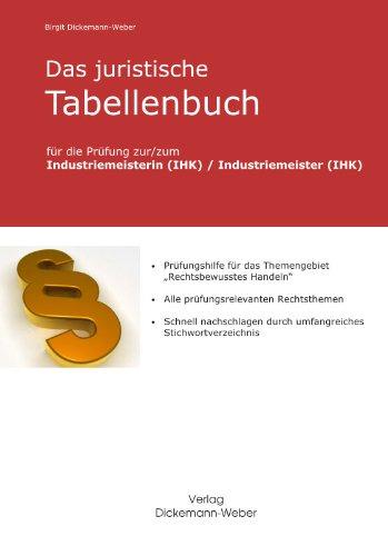 Dickemann-Weber, B: Das juristische Tabellenbuch für die