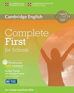 Complete First for Schools Workbook with Answers with Audio CD