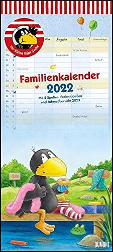 Der kleine Rabe Socke Familienkalender 2022 – Wandkalender – Familienplaner mit 5 Spalten – Format 22 x 49,5 cm