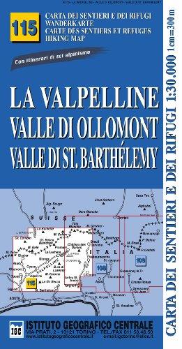 IGC Italien 1 : 25 000 Wanderkarte 115 Valpelline