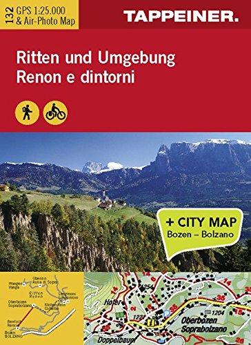 Kombinierte Wanderkarte Ritten und Umgebung, Topografische Wanderkarte 1:25.000, 1 eingezeichnetes Panoramabild & Outdoortipps (Kombinierte Sommer-Wanderkarten Südtirol)