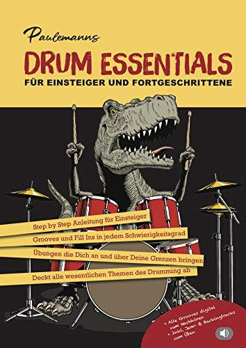 Paulemanns Drum Essentials Schlagzeug Lernen Lehrbuch für Schlagzeuger Notenbuch Schlagzeug Kinder Anfänger und Fortgeschrittene Inkl. Gratis MP3s