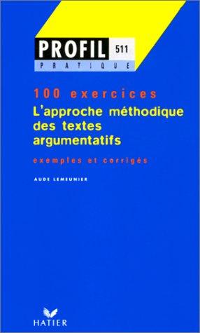 Approche méthodique des textes argumentatifs