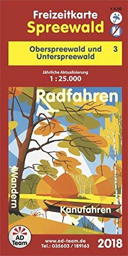 Freizeitkarte Spreewald - 3 (Ausgabe 2018): Oberspreewald und Unterspreewald