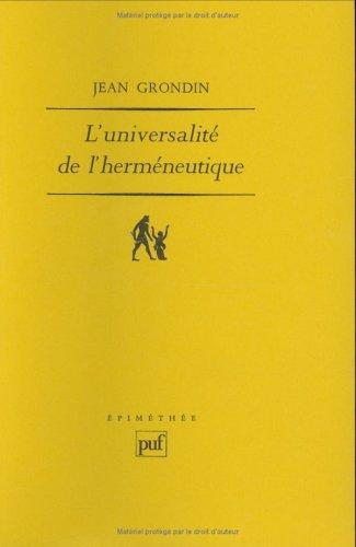 L'Universalité de l'herméneutique