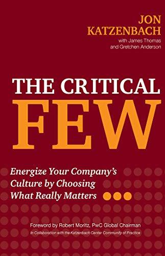 The Critical Few: Energize Your Company's Culture by Choosing What Really Matters