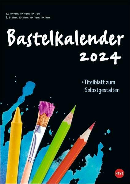 Bastelkalender schwarz A4 2024