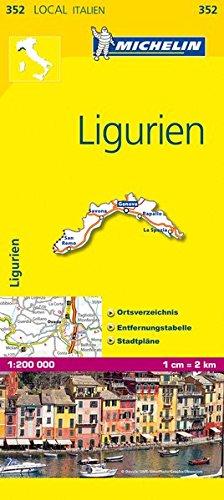 Michelin Ligurien: Straßen- und Tourismuskarte 1:200.000 (MICHELIN Localkarten, Band 352)