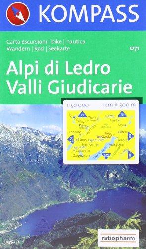 Alpi di Ledro, Valli Giudicarie 1:50.000. Wandern/Rad/Seekarte: 71