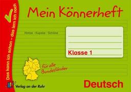 Mein Könnerheft - Deutsch Klasse 1