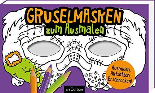 Gruselmasken: zum Ausmalen