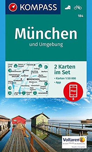 München und Umgebung: 2 Wanderkarten 1:50000 im Set inklusive Karte zur offline Verwendung in der KOMPASS-App. Fahrradfahren. (KOMPASS-Wanderkarten, Band 184)