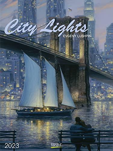 Citylights 2023: Großer Kunstkalender. Wandkalender mit stimmungsvollen Bildern von Evgeny Lushpin. Kunst Gallery Format: 48x64 cm