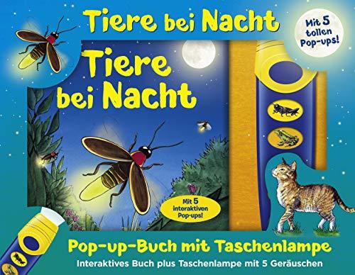 Tiere bei Nacht - Pop-up-Buch mit Taschenlampe - Bilderbuch mit 5 Geräuschen aus der Natur