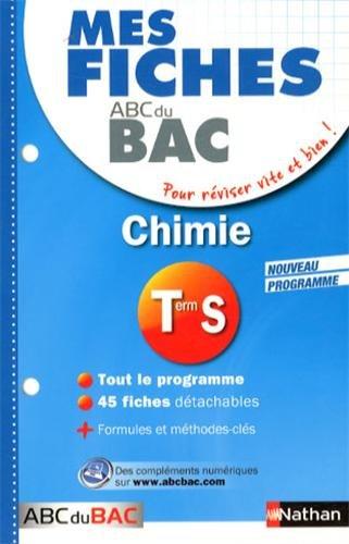 Chimie terminale S : nouveau programme