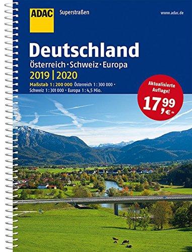 ADAC Superstraßen Deutschland, Österreich, Schweiz & Europa 2019/2020 1:200 000 (ADAC Atlanten)